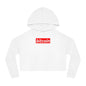 Cropped Hoodie — Red "Bitcoin" Logo Women's Crop Sweatshirt