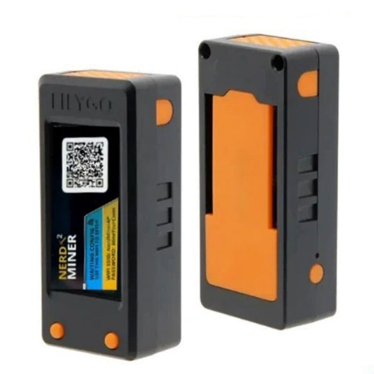 Two electronic devices with a QR code on a colorful background