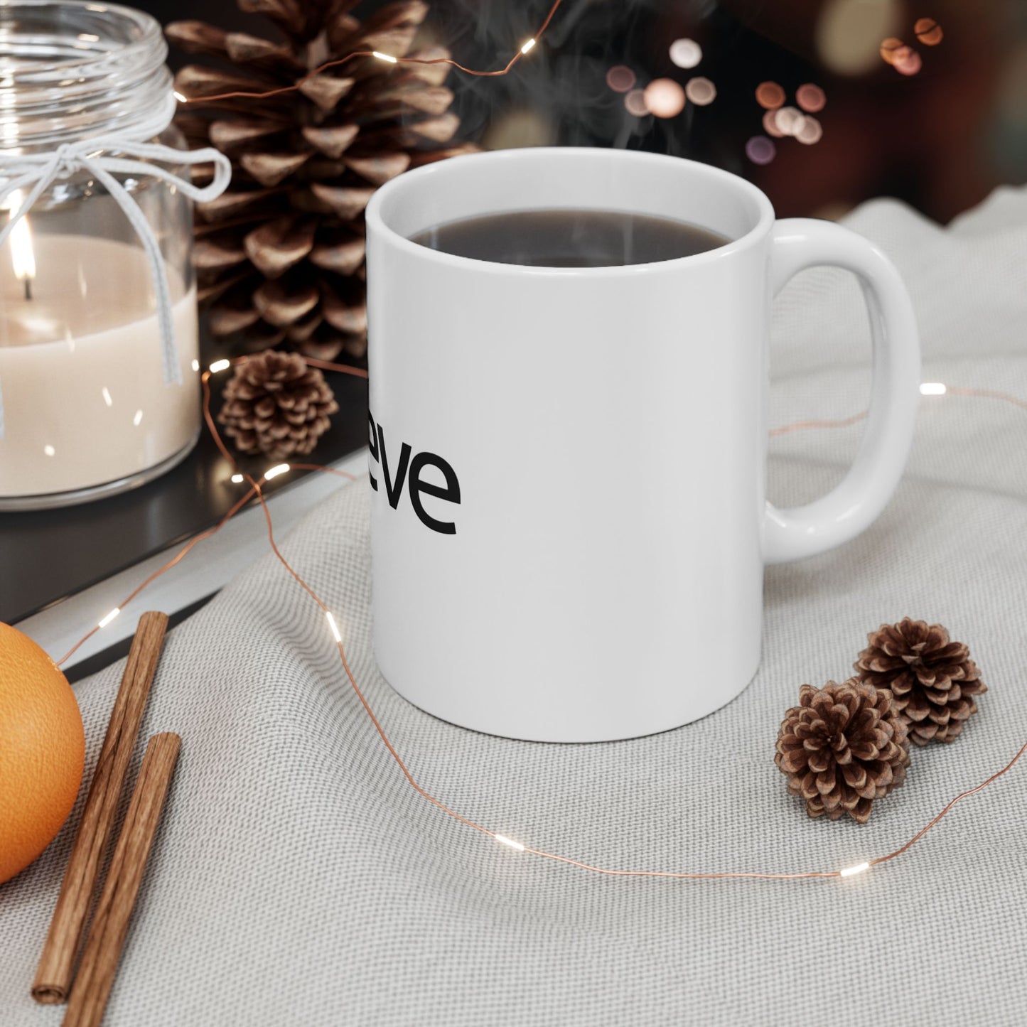 Believe Bitcoin Ceramic Mug – Coffee Cup (11oz, 15oz)