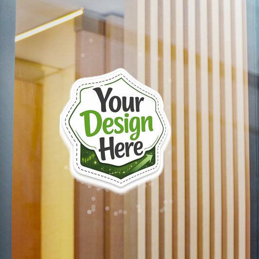 Custom Kiss-Cut Vinyl Decal — "Your Design Here" Sticker for Laptops, Windows & Water Bottles