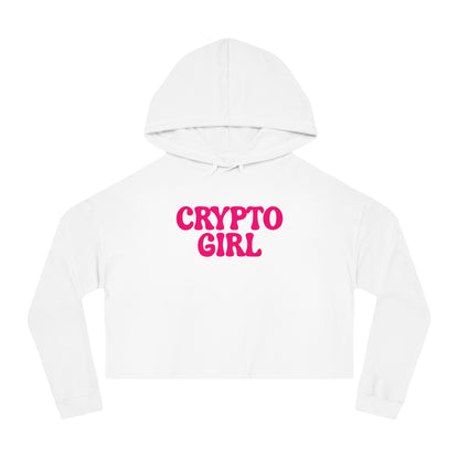 Crypto Girl Cropped Hoodie — Women’s  Sweatshirt