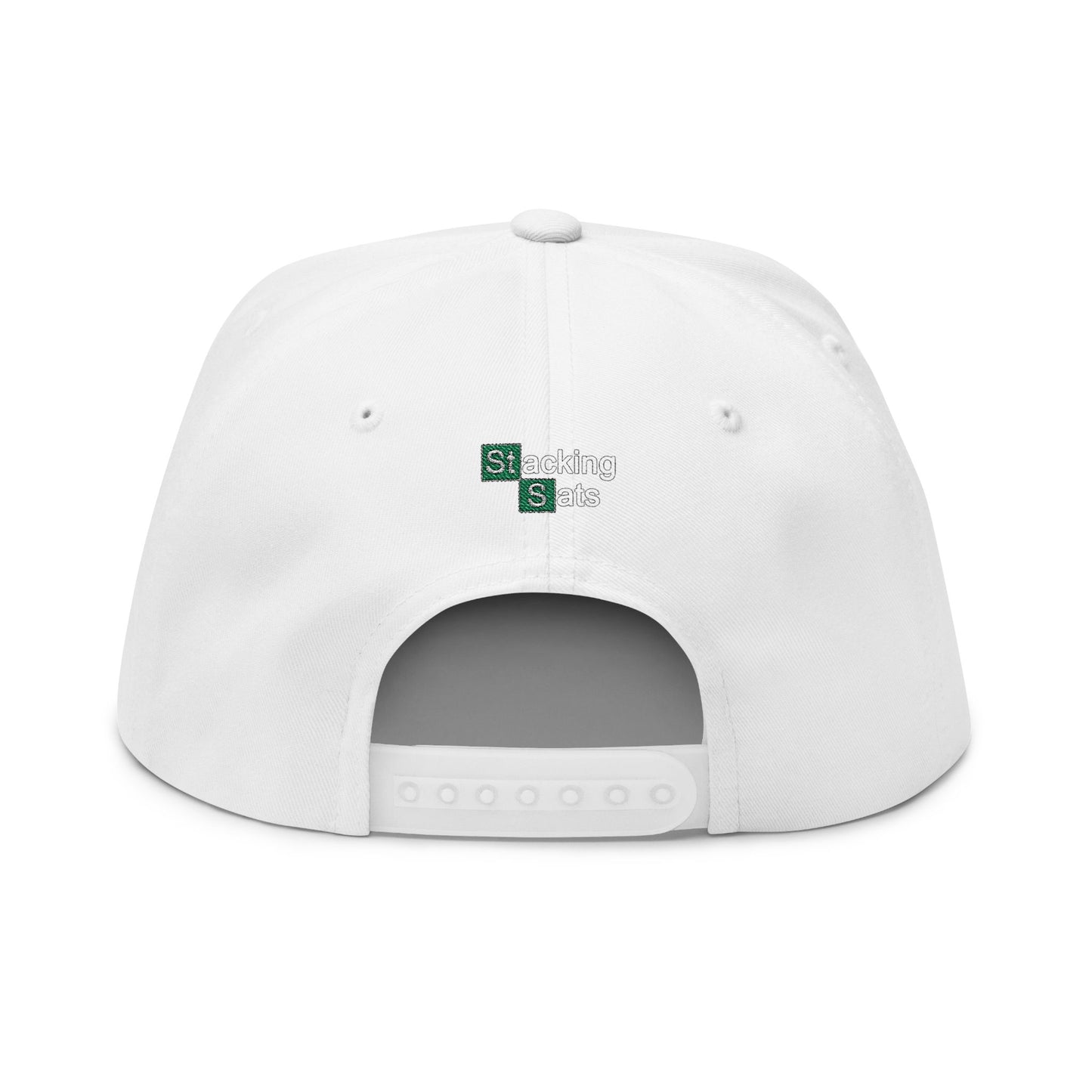 Bitcoin Embroidered Flat Bill Cap — Bitcoin Logo Snapback