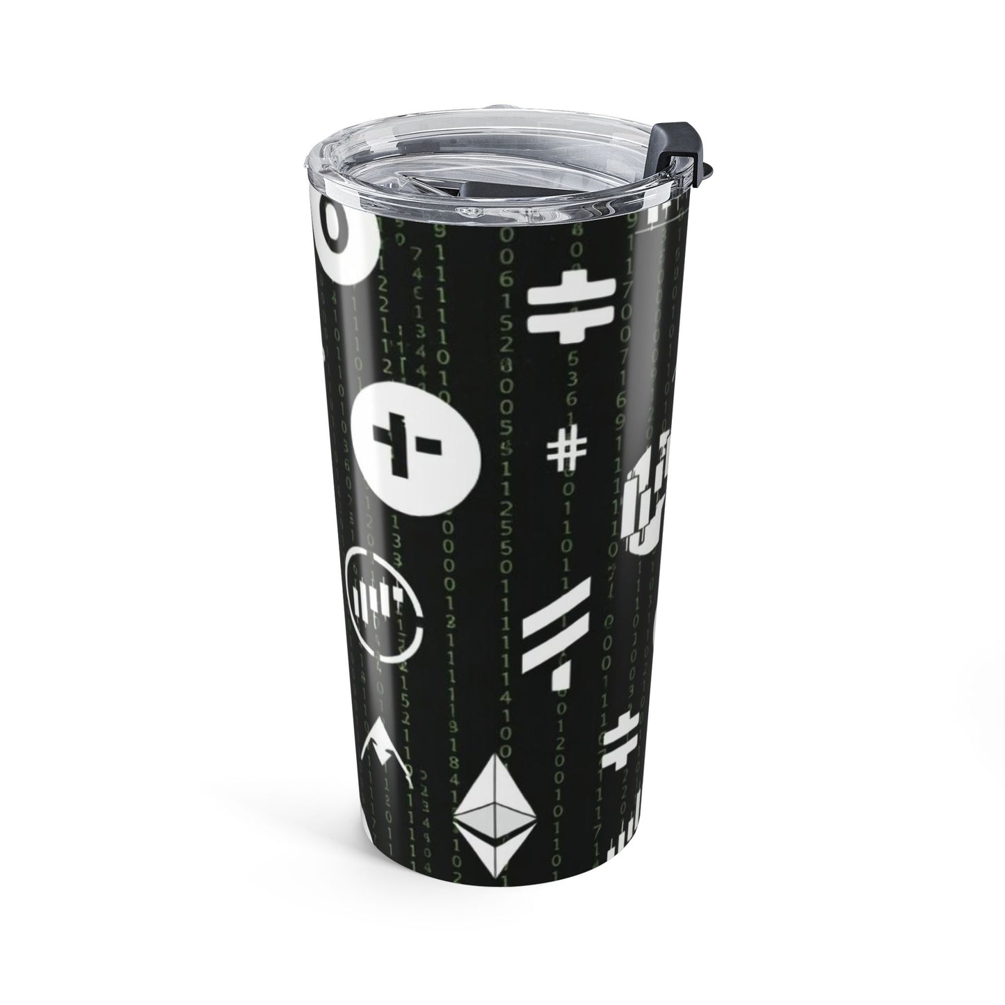 Crypto Icons 20oz Tumbler - Bitcoin + Ethereum