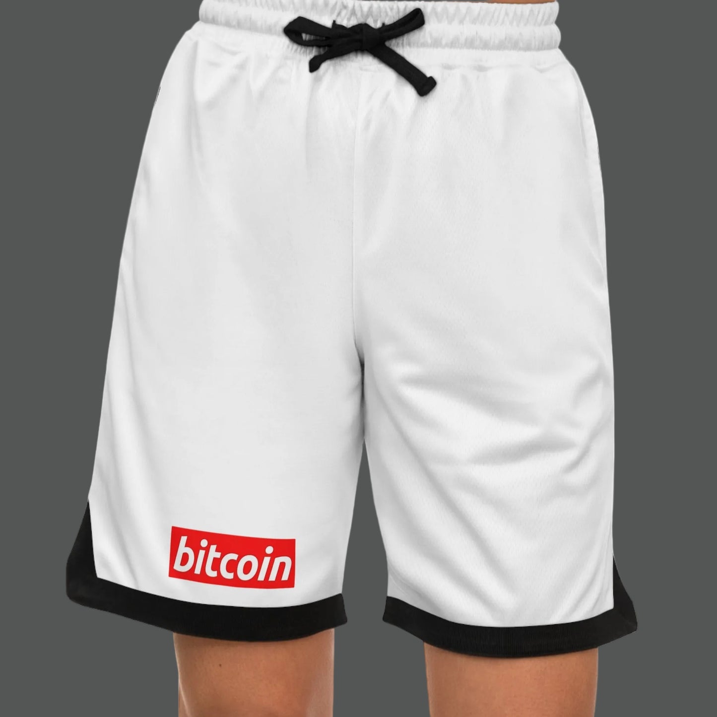 Bitcoin Basketball Shorts — Athletic Ribbed Shorts