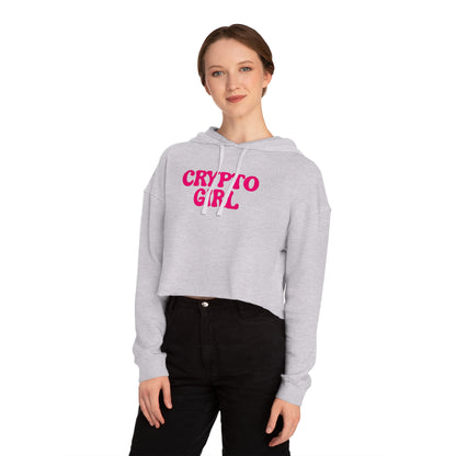 Crypto Girl Cropped Hoodie — Women’s  Sweatshirt