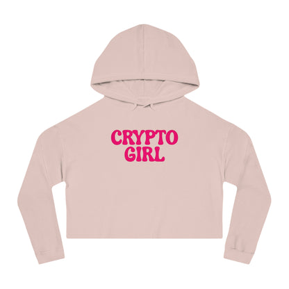 Crypto Girl Cropped Hoodie — Women’s  Sweatshirt