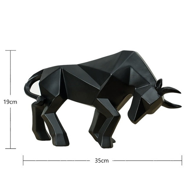 Black Bull Desk Statue