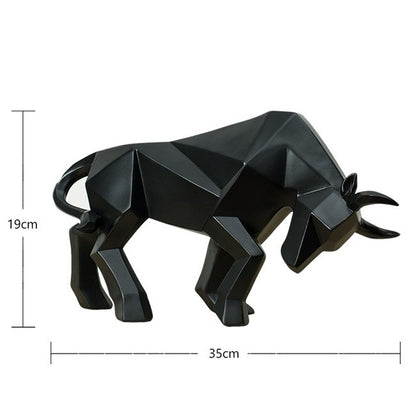 Black Bull Desk Statue