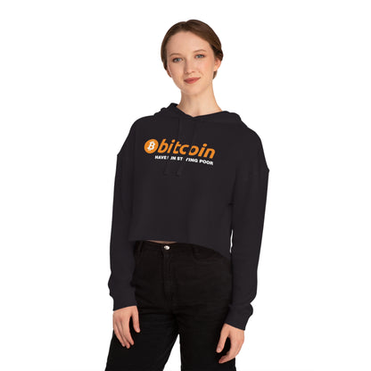Cropped Hoodie — Bitcoin Logo “Have Fun Staying Poor” Camouflage