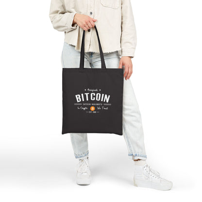 Bitcoin Vintage " In Crypto We Trust " Tote Bag