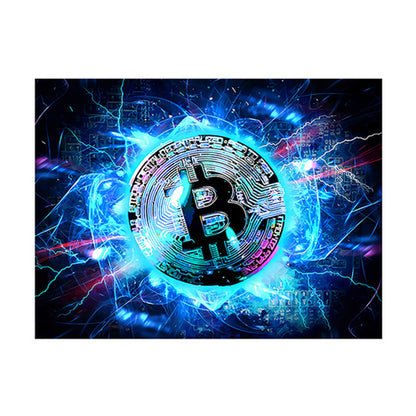 Modern Abstract/ Neon/ Nordic Style BTC Canvas