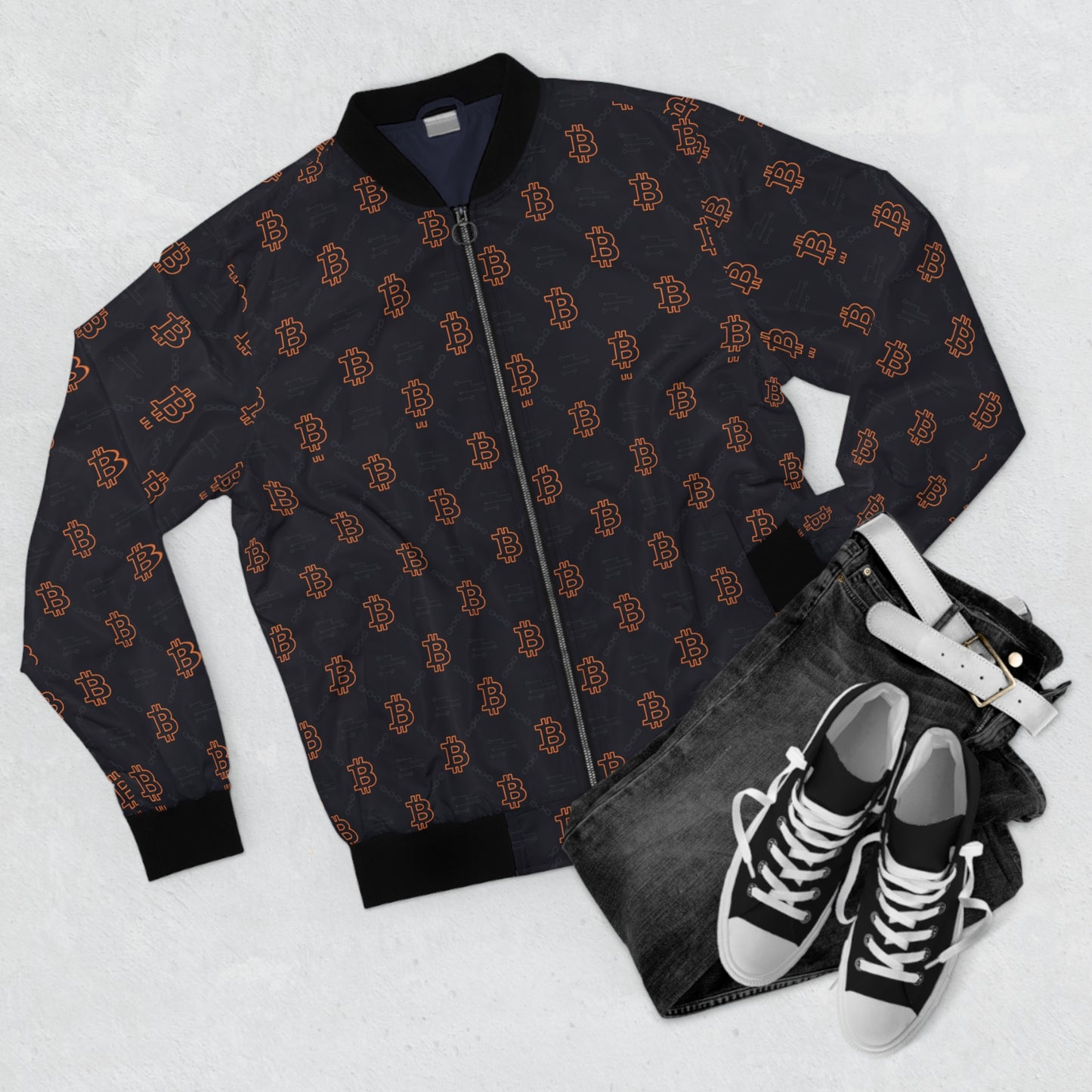 Men's Bitcoin Bomber Jacket (AOP)