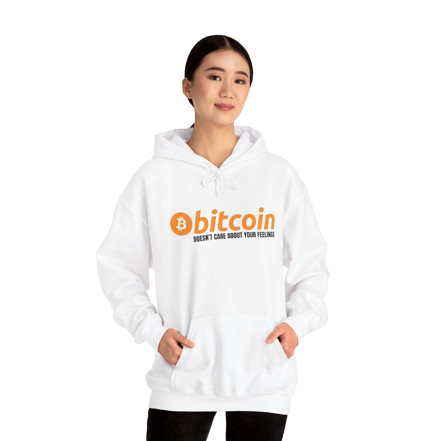Bitcoin Hoodie – "Bitcoin Doesn’t Care About Your Feelings" Hoodie