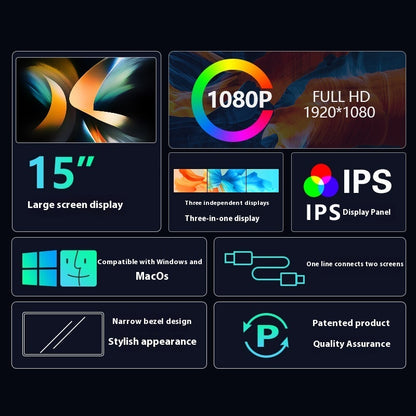 Portable Display Dual screen (Laptop Extender/Expansion)