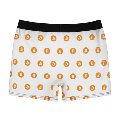 Bitcoin Pattern Boxer Briefs – Crypto Logo Men's Boxer Shorts