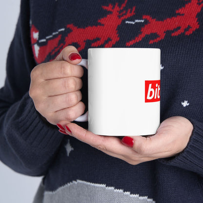 Bitcoin Ceramic Mug (11oz & 15oz) – Coffee Cup for Bitcoin Fans