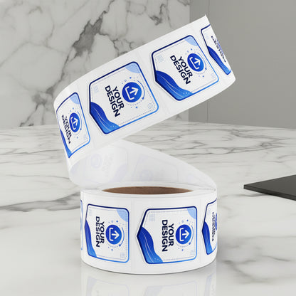 Custom Square Sticker Roll — Personalized Label Stickers for Packaging, Branding & Shipping