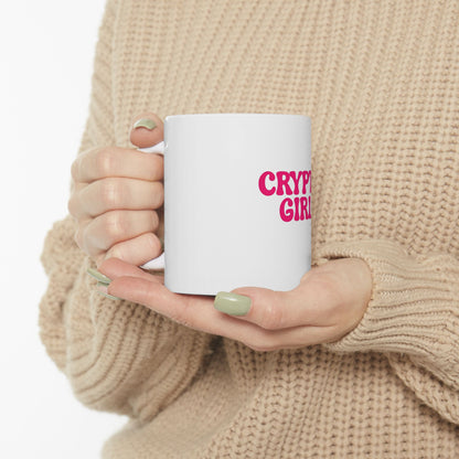 Crypto Girl Ceramic Mug — Coffee Cup (11oz & 15oz)