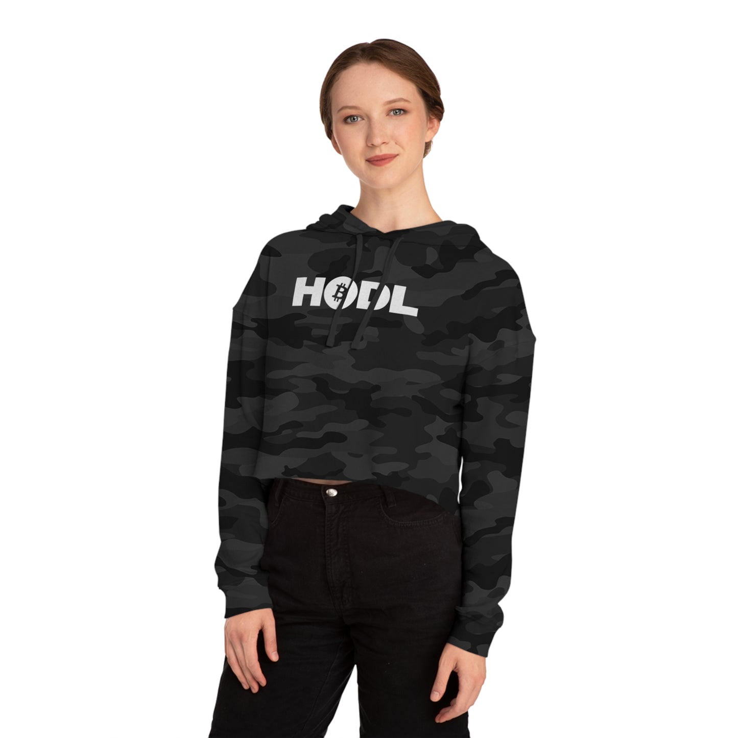 "HODL" Bitcoin Cropped Hoodie