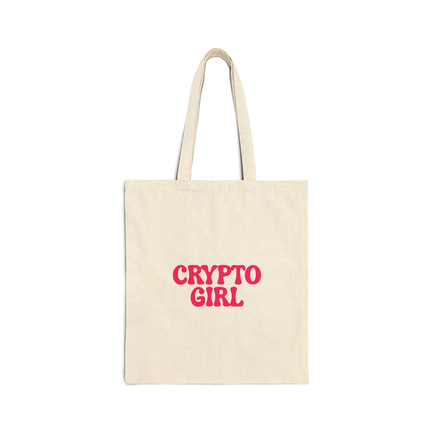 Crypto Girl Tote Bag — Cotton Canvas Tote Bag