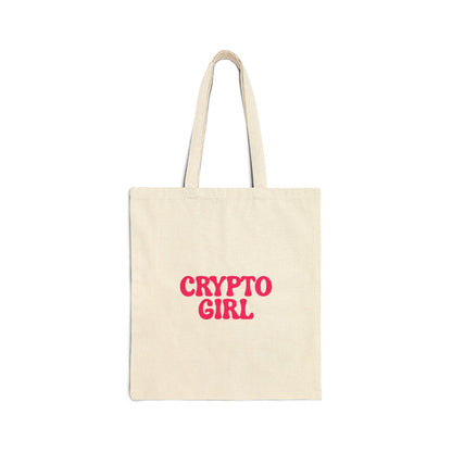 Crypto Girl Tote Bag — Cotton Canvas Tote Bag