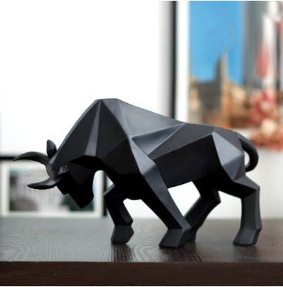 Black Bull Desk Statue