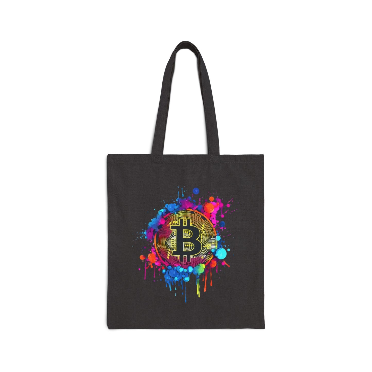 Bitcoin Splash Canvas Tote