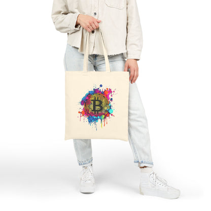 Bitcoin Splash Canvas Tote
