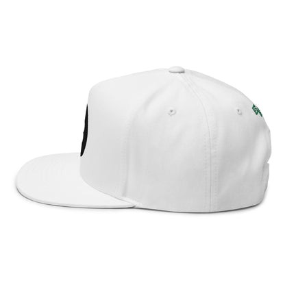 Bitcoin Embroidered Flat Bill Cap — Bitcoin Logo Snapback