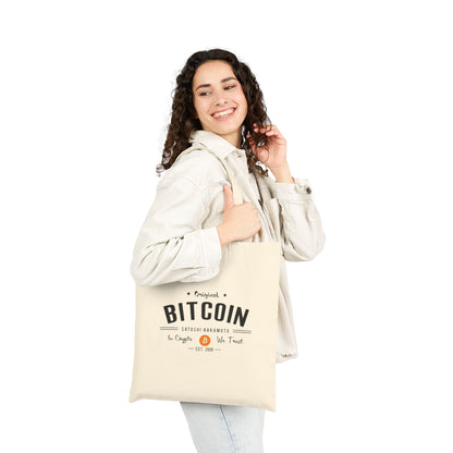 Bitcoin Vintage " In Crypto We Trust " Tote Bag