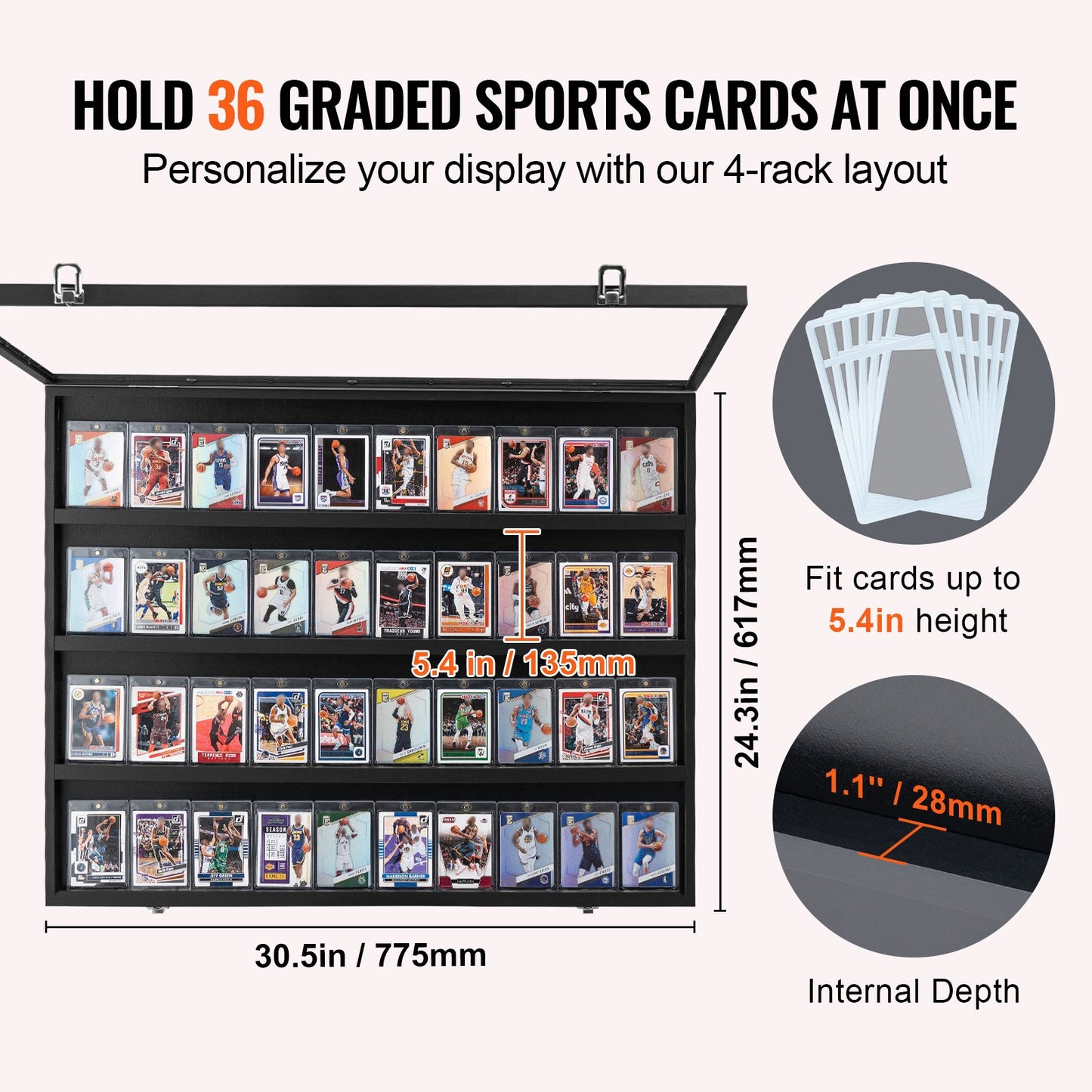 Graded Trading/Pokémon/Sports Card Display Case
