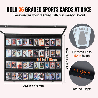 Graded Trading/Pokémon/Sports Card Display Case