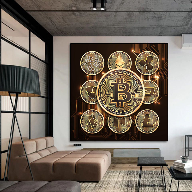 Bitcoin + Cryptocurrency Canvas