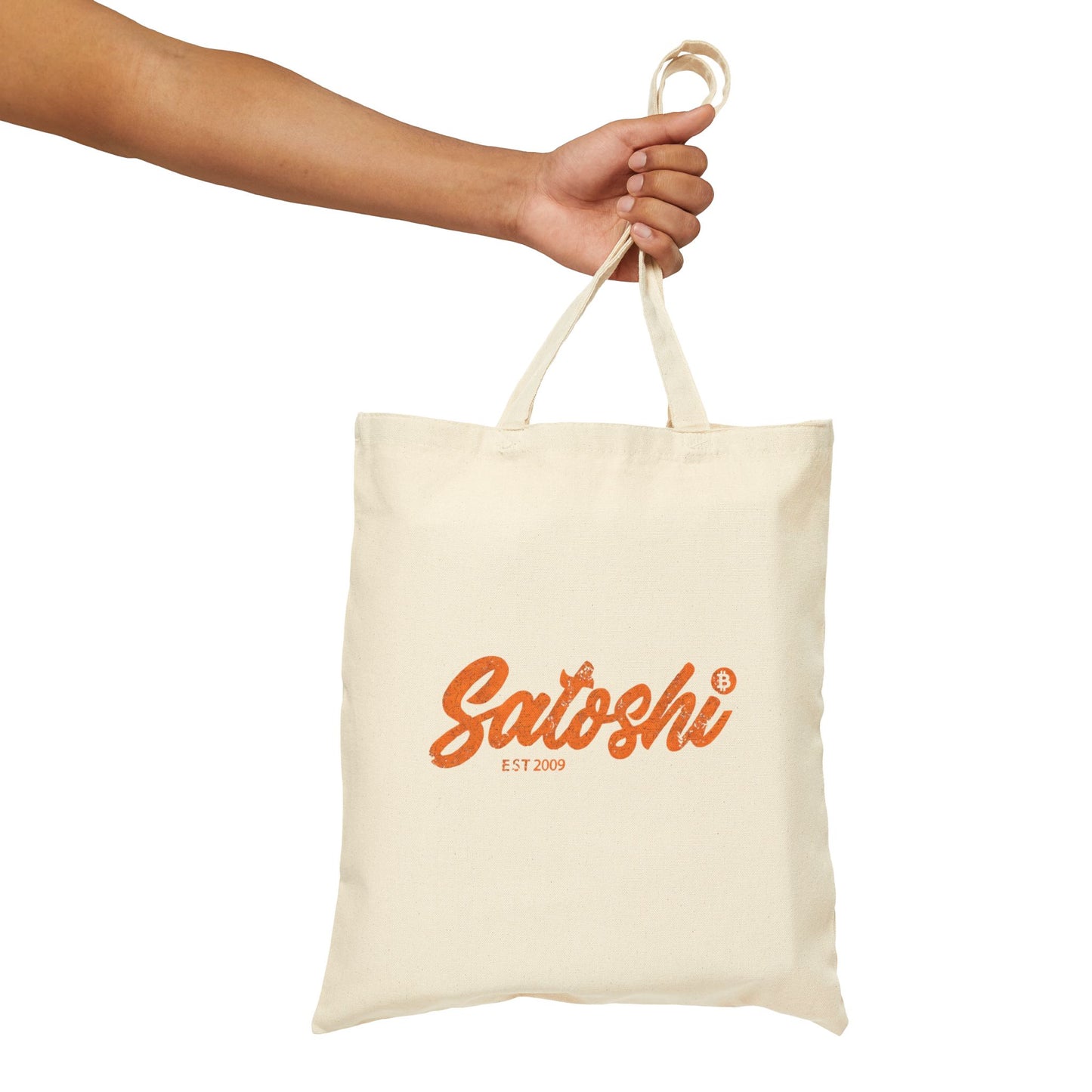 Retro Satoshi Cotton Canvas Tote Bag