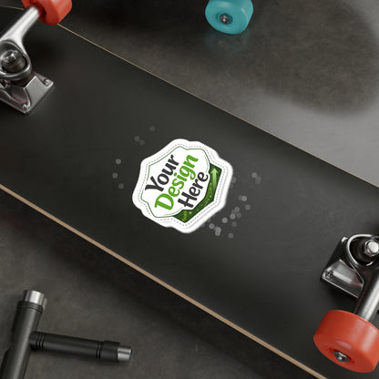 Custom Kiss-Cut Vinyl Decal — "Your Design Here" Sticker for Laptops, Windows & Water Bottles