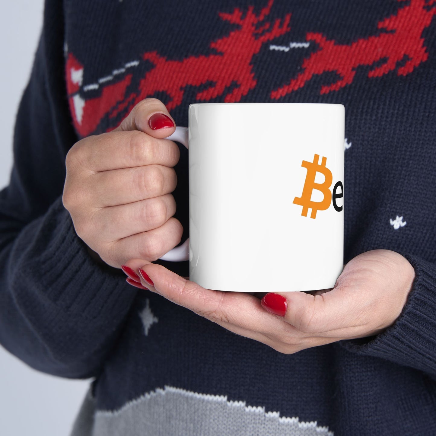Believe Bitcoin Ceramic Mug – Coffee Cup (11oz, 15oz)