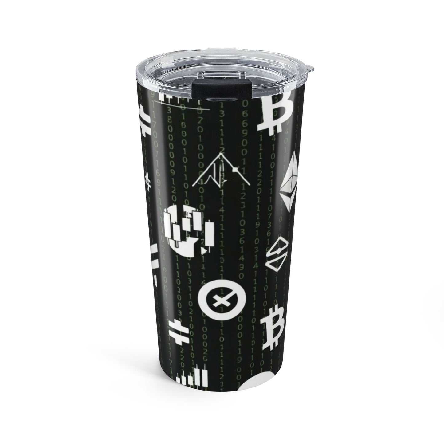 Crypto Icons 20oz Tumbler - Bitcoin + Ethereum