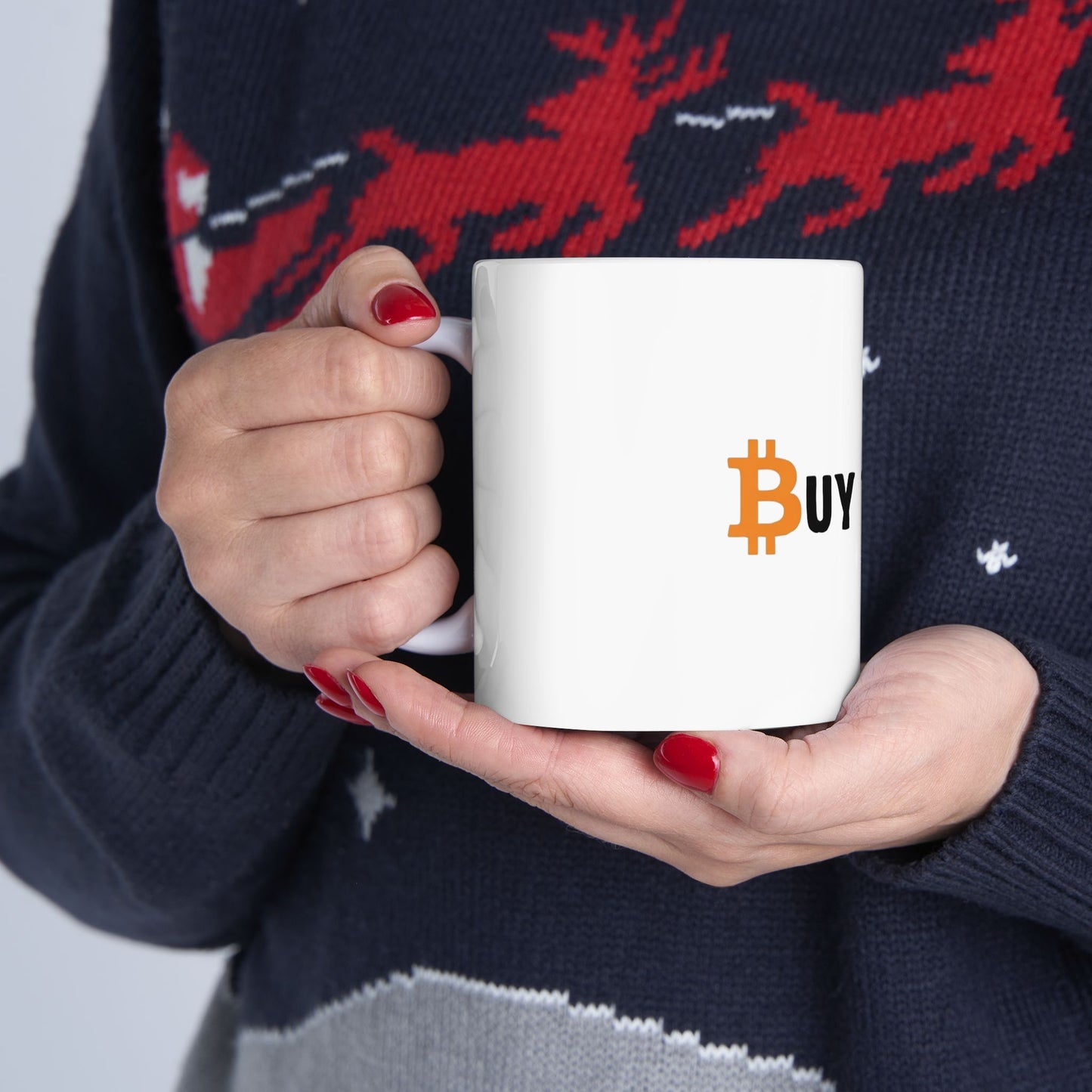 "Buy The Dip" Bitcoin Ceramic Mug —Coffee Cup (11oz, 15oz)
