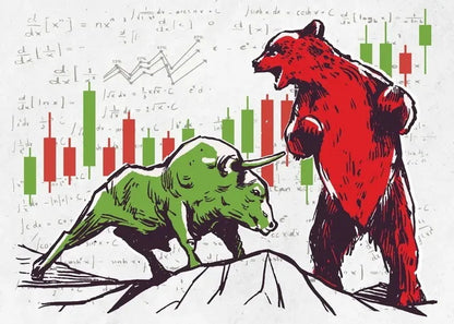 Bull Vs Bear Stock Market Canvas