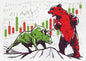 Bull Vs Bear Stock Market Canvas