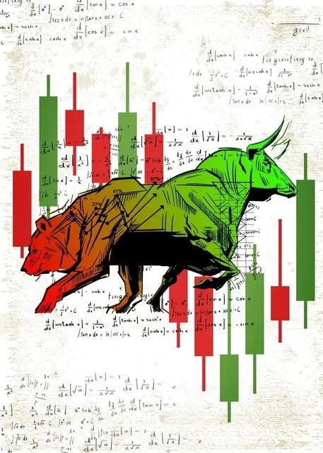 Bull Vs Bear Stock Market Canvas