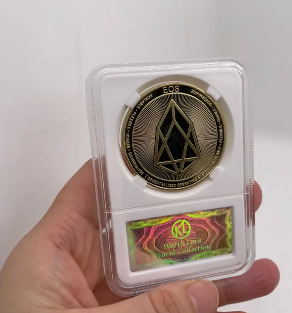 EOS coin/medal in case