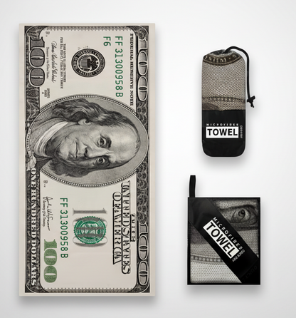 100 Dollar Bill Microfiber Towel