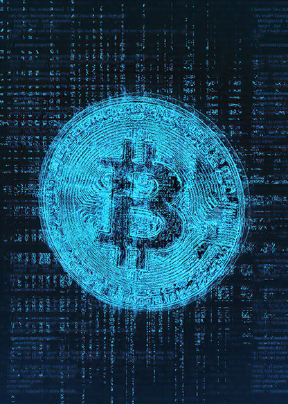 Modern Abstract/ Neon/ Nordic Style BTC Canvas