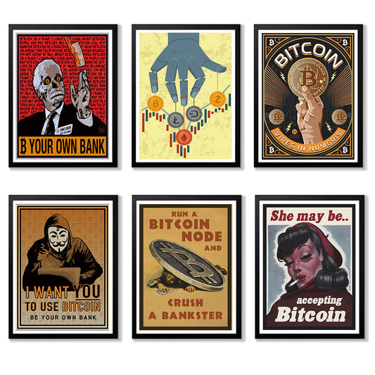 Vintage Style Bitcoin Canvas