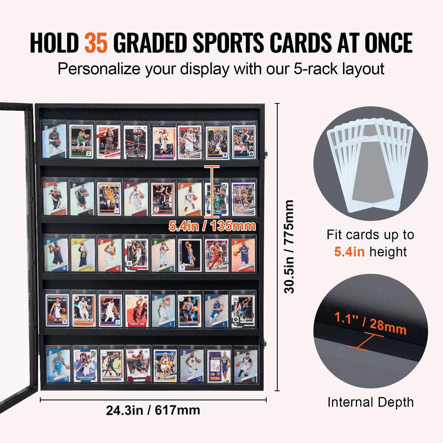 Graded Trading/Pokémon/Sports Card Display Case