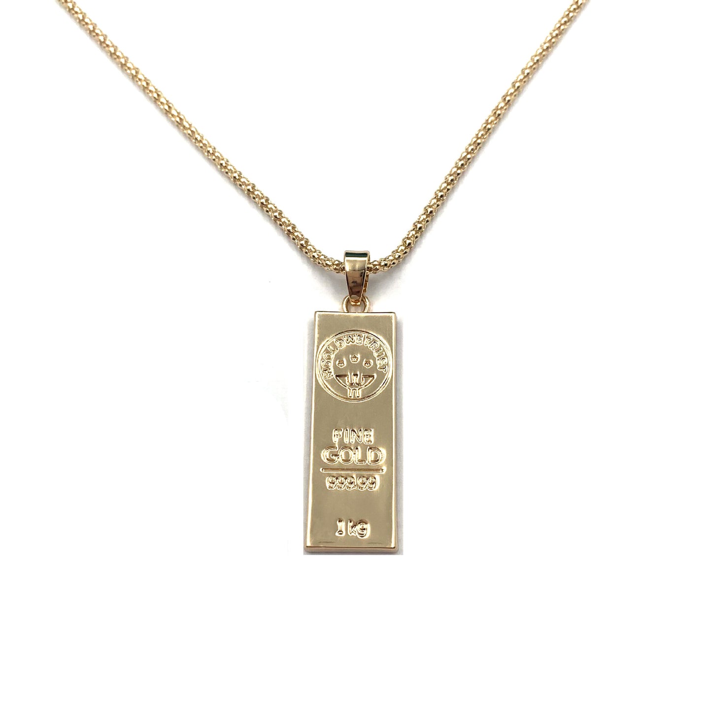 Gold Bar Pendant Necklace